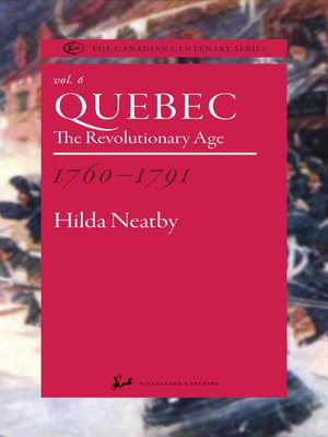 cover image of Quebec 1760-1791